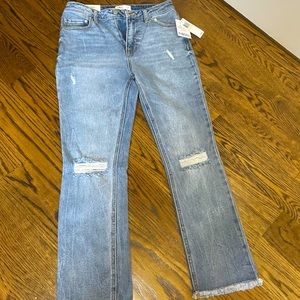 Straight leg womens jeans